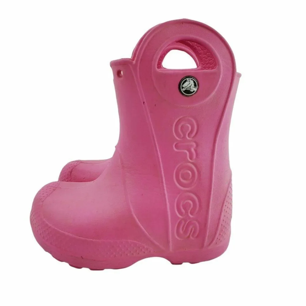 Crocs Little Girls 6 Handle It Rain Boots Pink